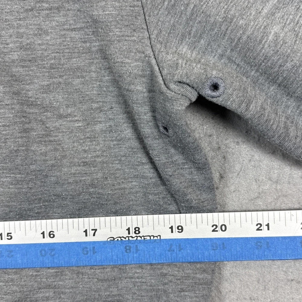DC Shoes Hoodie Small Gray Heather Fleece‎ Inside Logo Sweatshirt